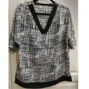 PAPAYA LOOSE VNECK BLOUSE (US 8)